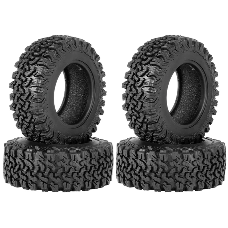 Neumáticos de goma para coche teledirigido, 4 piezas, 90mm, 1,9, para 1/10 RC Crawler Traxxas TRX4 RC4WD D90 Axial SCX10 II III Redcat MST