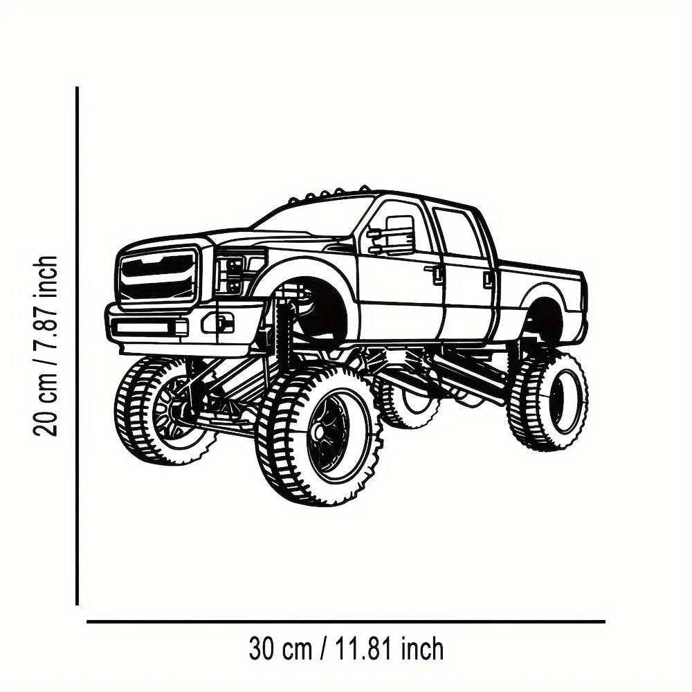 1pc Pickup Truck Metal Wall Art, Farmhouse Car Wall Decor for Garage Living Room