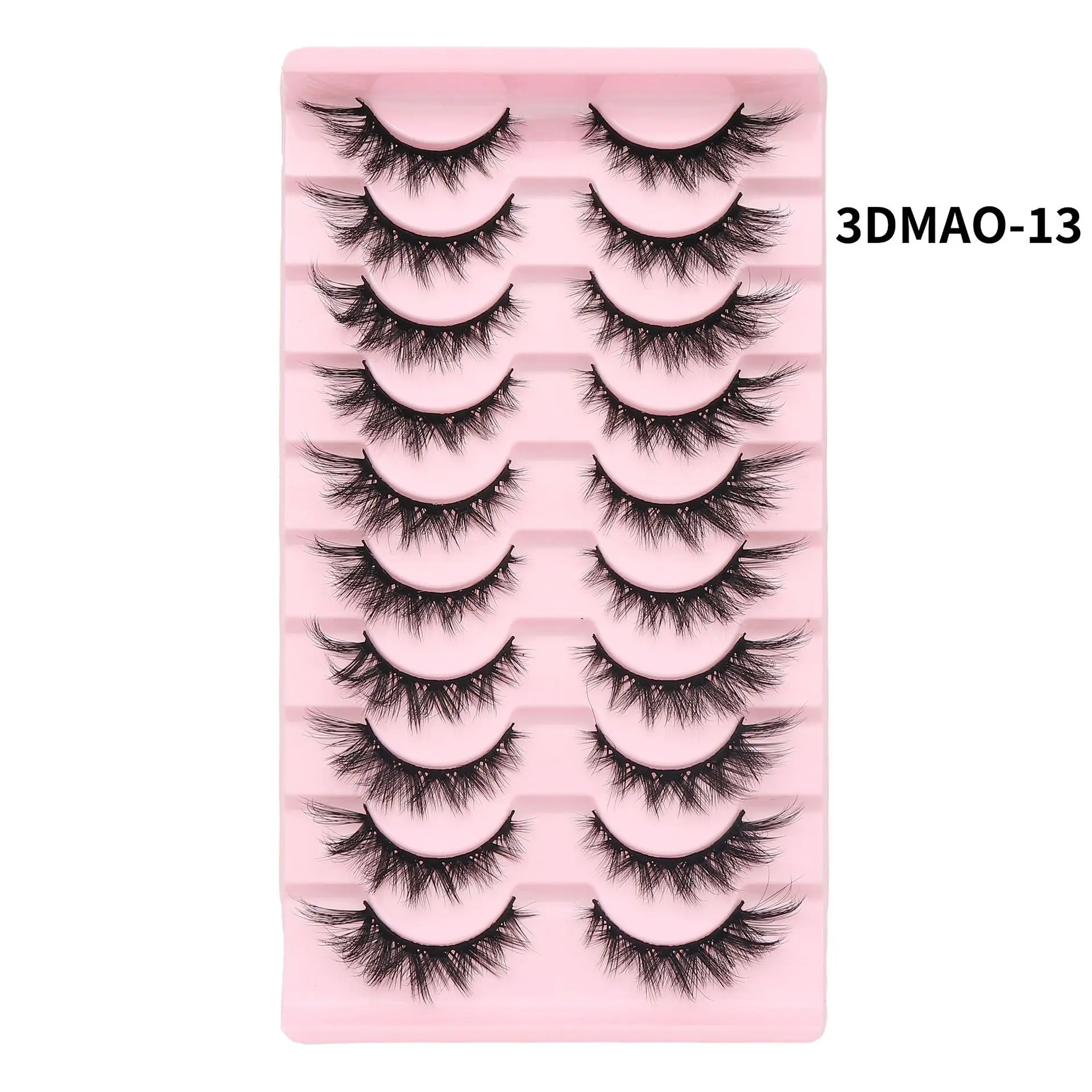 Eye beauty Cat Eye Wimpern 10 Paare 3d geflügelte flauschige Faux Nerz Fuchs Auge falsche Wimpern Bulk Großhandel Kosmetik Make-up Faux Cils