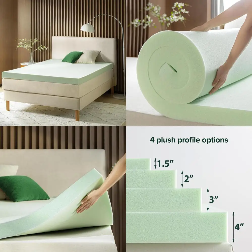 

Топпер из пены с эффектом памяти зеленого чая размера Queen 4, для снятия давления и поддержки спины в компактной упаковке