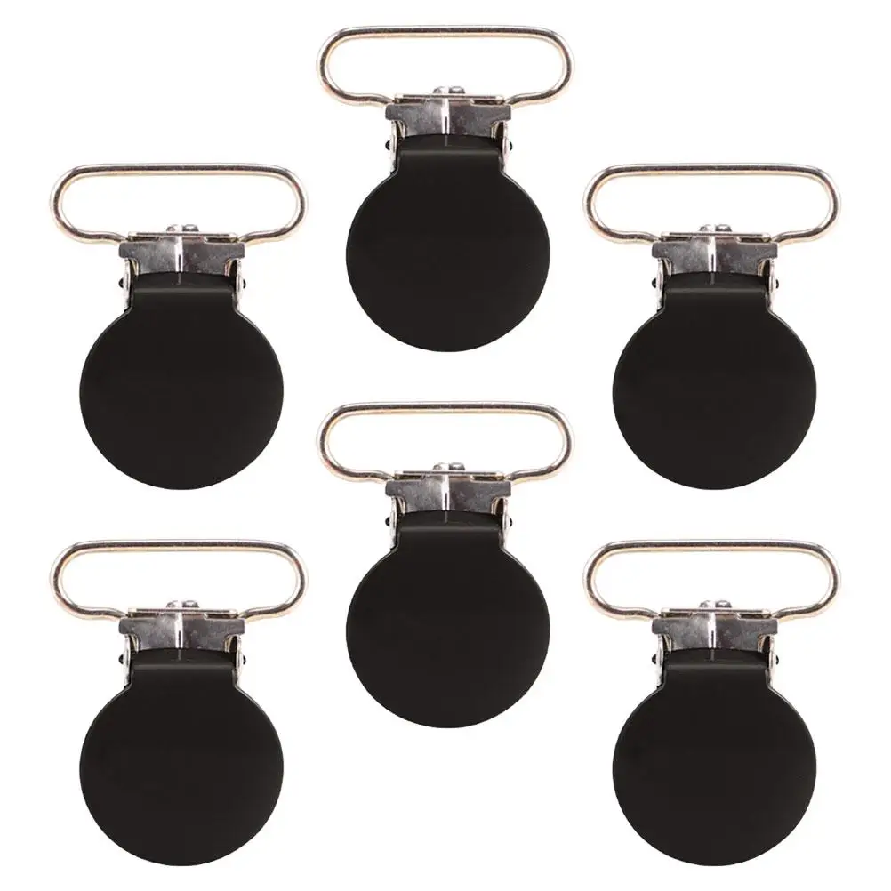 

6 Pcs Metal Pacifier Clips Durable Round Duckbill Suspenders Heavy Duty Clothing Rivets Sewing Crafts Fasteners Non Slip