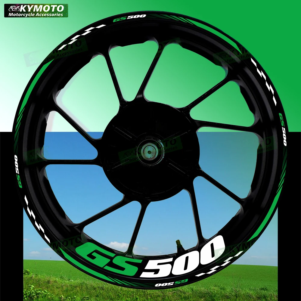 

Аксессуары для мотоциклов GS500E GS 500E, 17-дюймовые наклейки на передние и задние колеса, модифицированные светоотражающие наклейки на полоску обода колеса