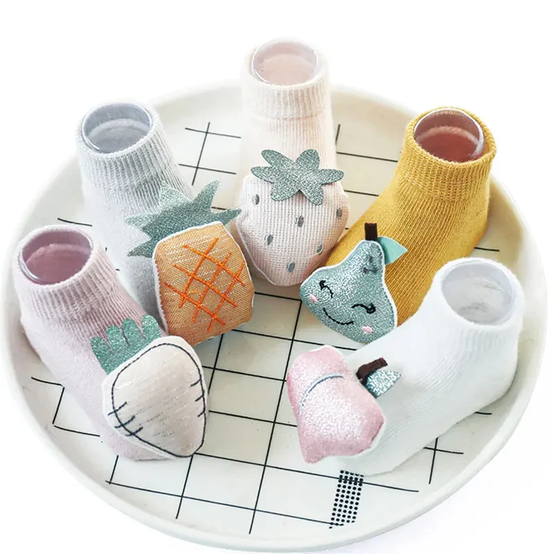 Spring Autumn New Toddler Baby Socks Newborn Anti Slip 3D Cartoon Baby Socks for Girls Cute Cotton Baby Boys Floor Socks 0-2Yrs