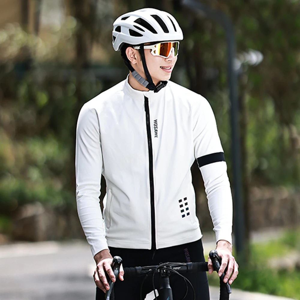 WOSAWE Winter Jacket Thermal Fleece Men Women Cycling jacket Long Sleeve Bike Clothing Warm Windproof MTB Coat With YKK Zipper