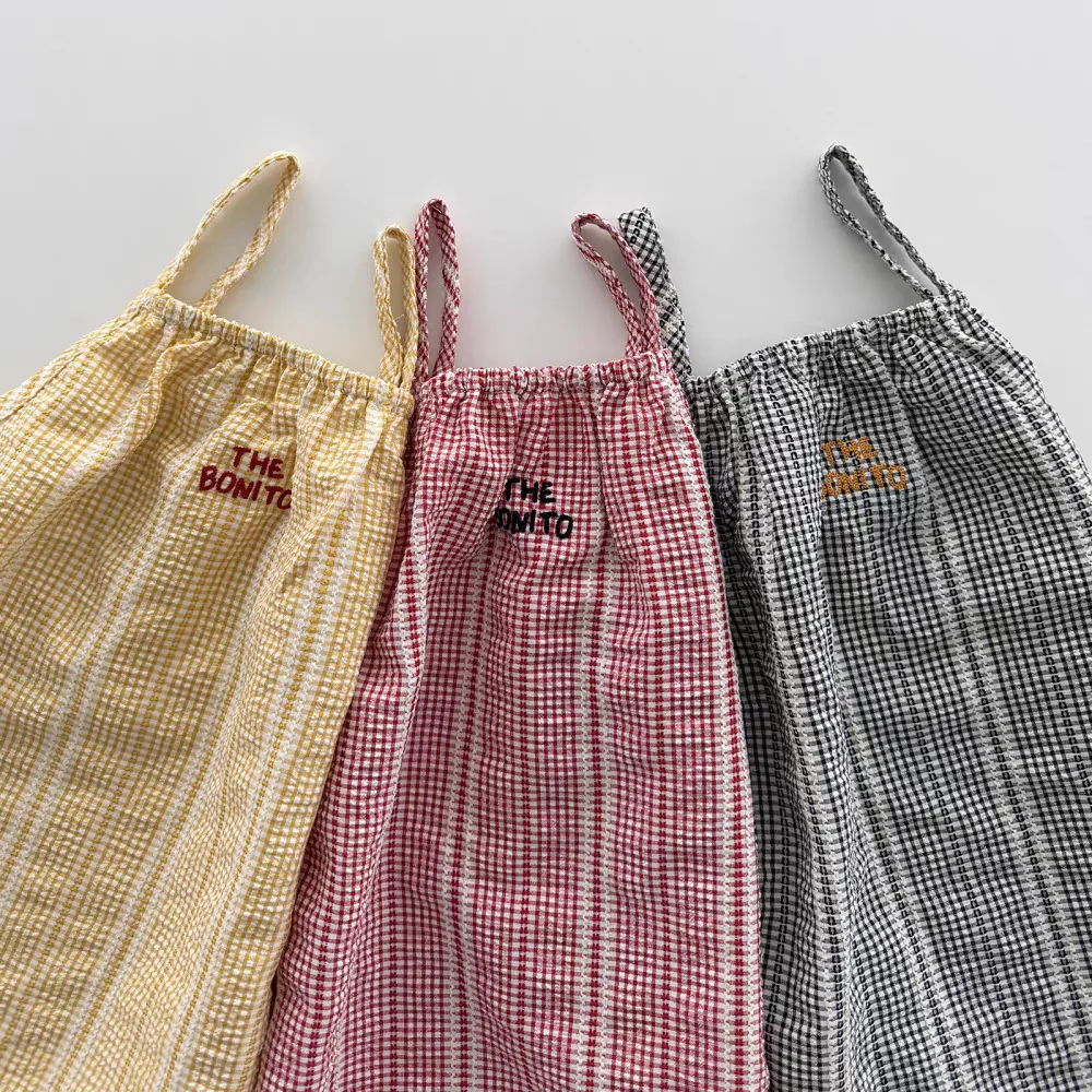 2026 Summer New Children Casual Dress Cute Girls Sleeveless Sling Dress Baby Cotton Striped Dress For Girls Clothes