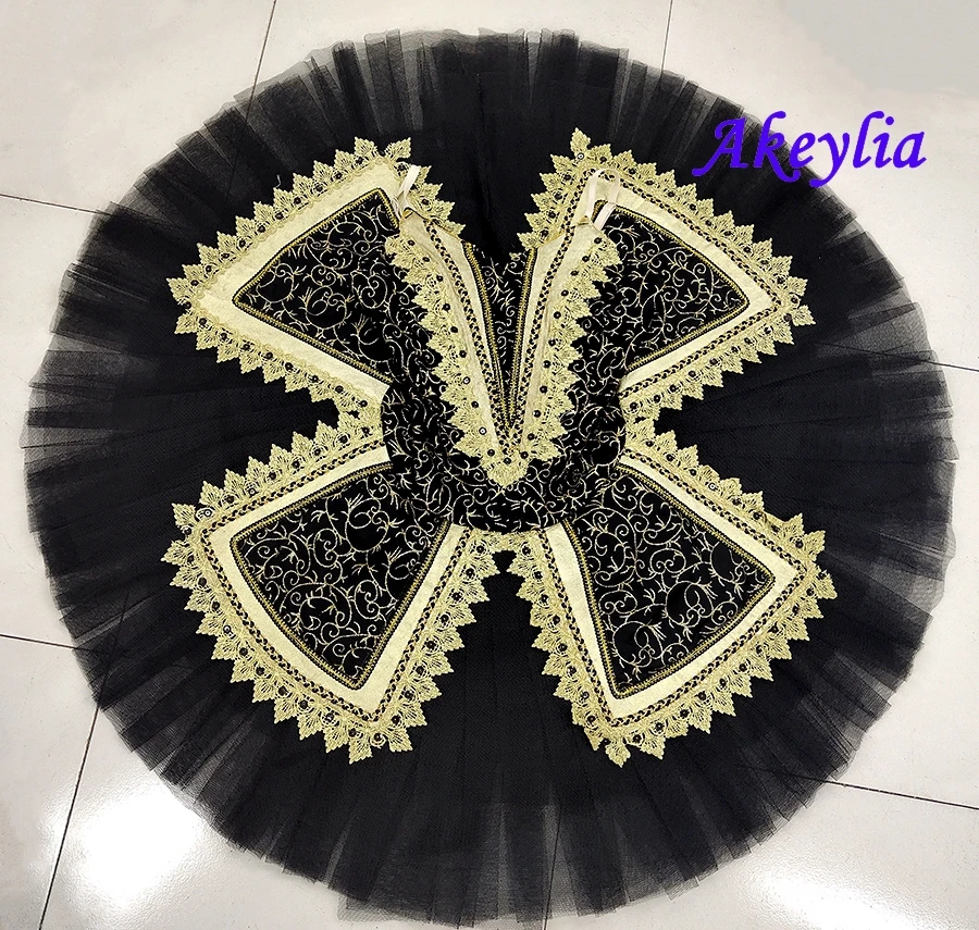 Tutu de Ballet professionnel Esmeralda pour filles noires, Costumes de scène de Ballet YAGP du lac des cygnes noirs, compétitions pour femmes