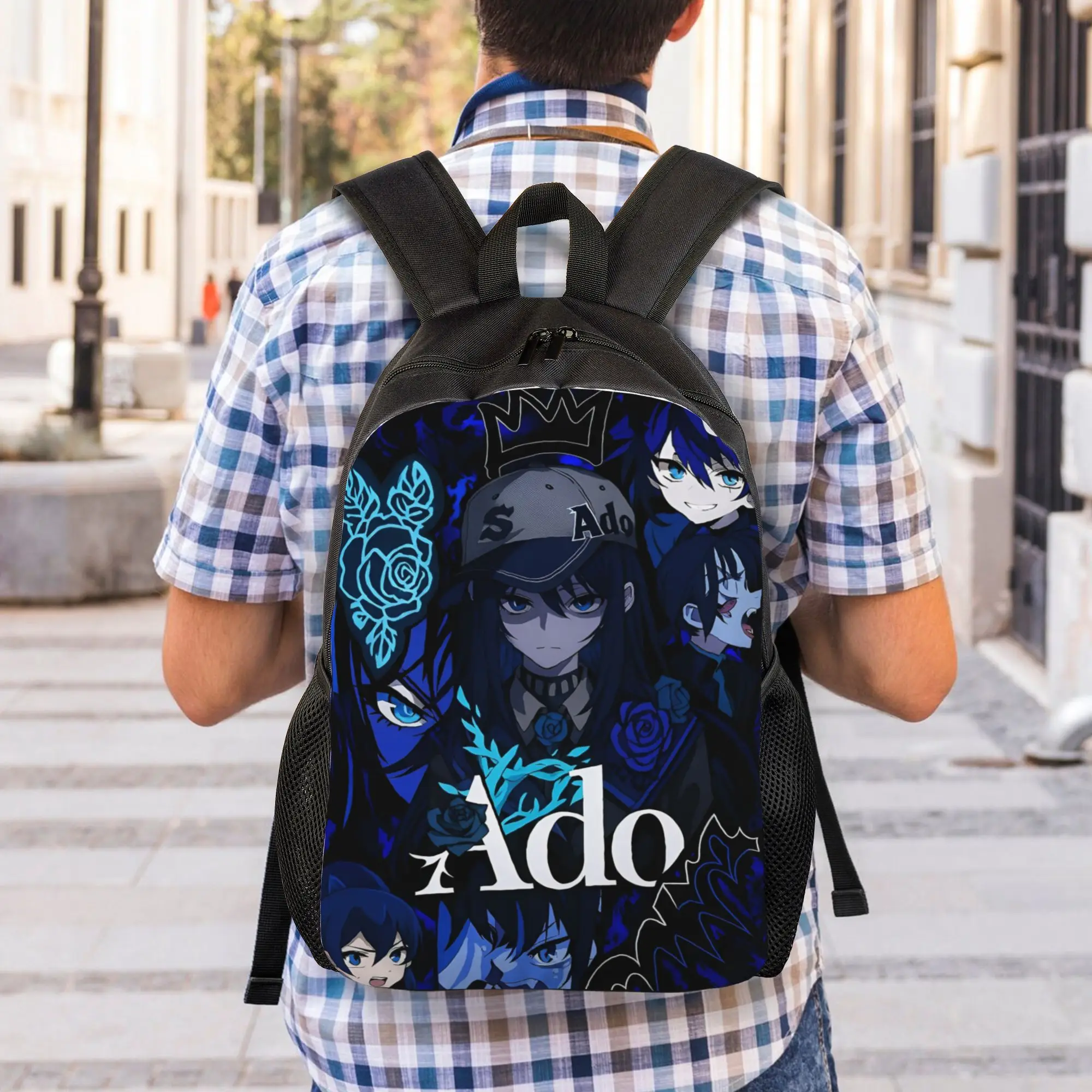 Ado Hibana World Tour Fashion Backpack Sports Student Business Anime Music Daypack for Men Women Laptop Computer Canvas Bags