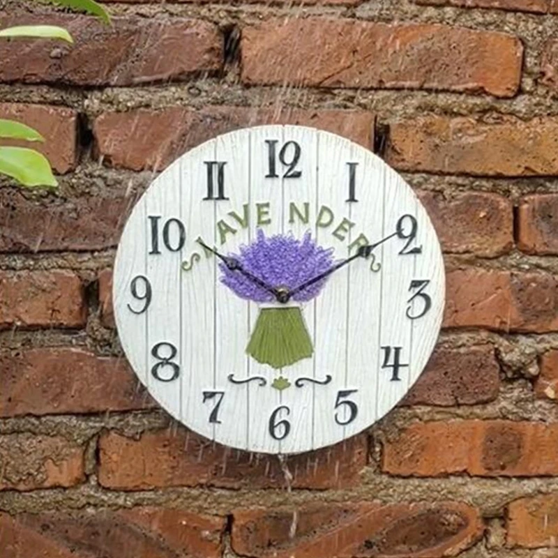 Weather Resistant Outdoor Hanging Clock Resin Wall Clock for Adventure Enthusiasts Timepieces Home Decoration