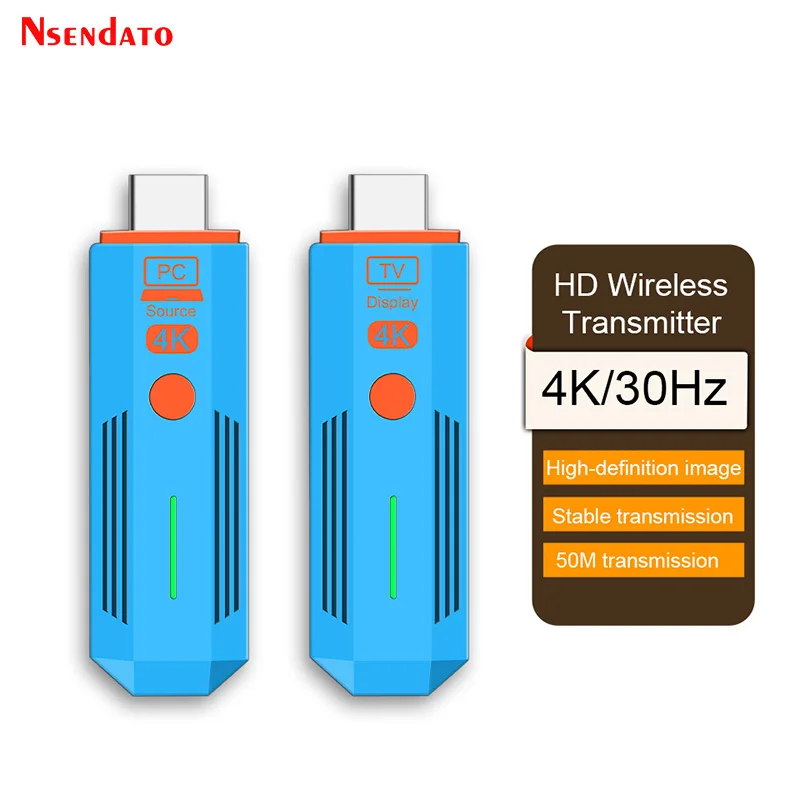 50M Wireless HDMI Video Transmitter and Receiver Extender 4k Wireless HDMI Display TV Stick Adapter For Camera PC TV Projector