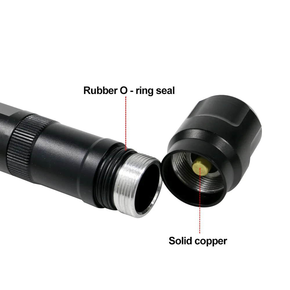 Powerful Red Light LED Torch 1 Mode Hunting Tactical Red Beam Signal Waterproof Flashlight for Night Vision Astronomy Aviation