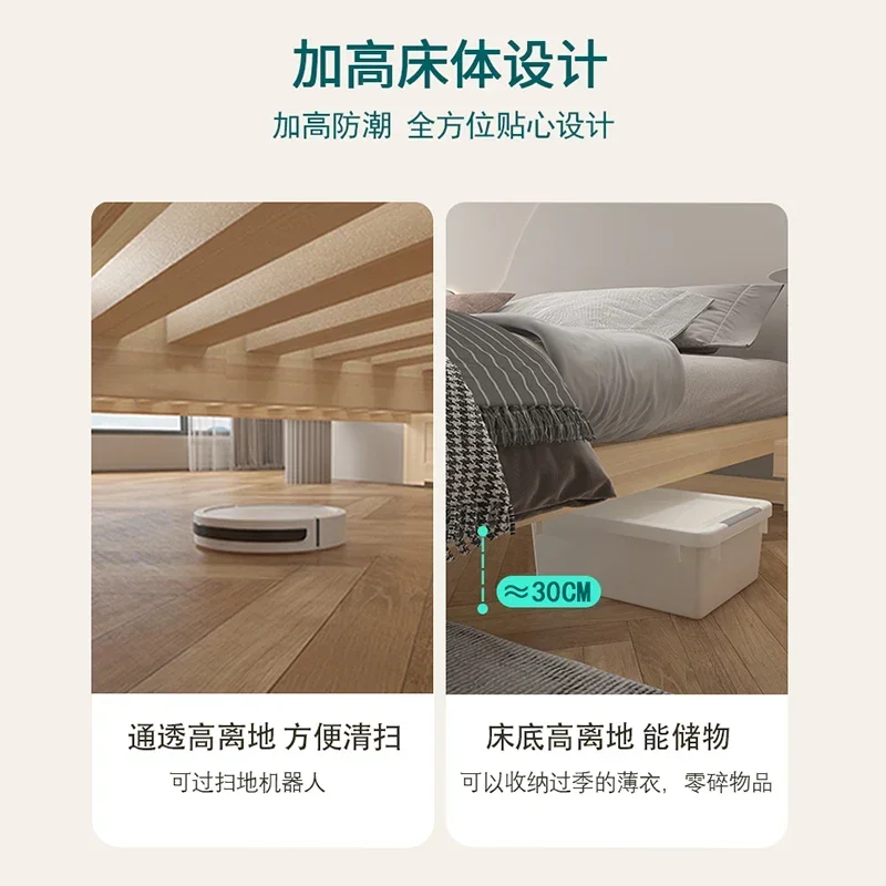 Customized: Fold-out sofa dual-purpose all-solid wood small apartment telescopic bed pull-out bed
