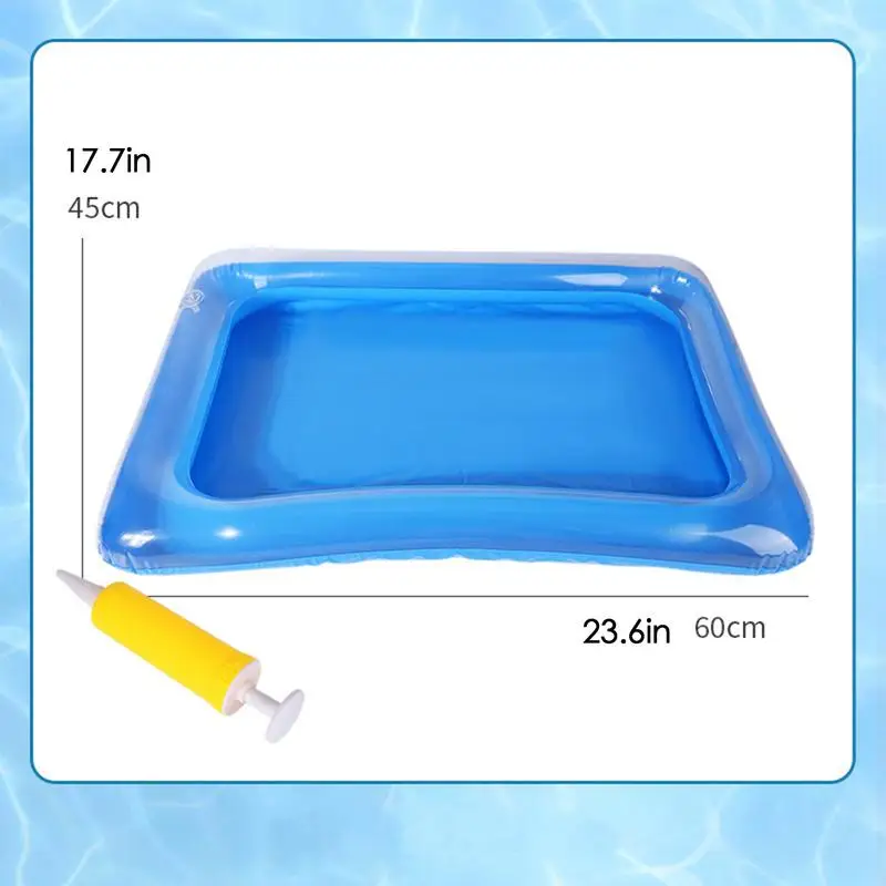 Lavabo inflable portátil para pies, práctico baño para remojar los pies para piscina, playa, lavabo inflable para pies, baño de pies plegable