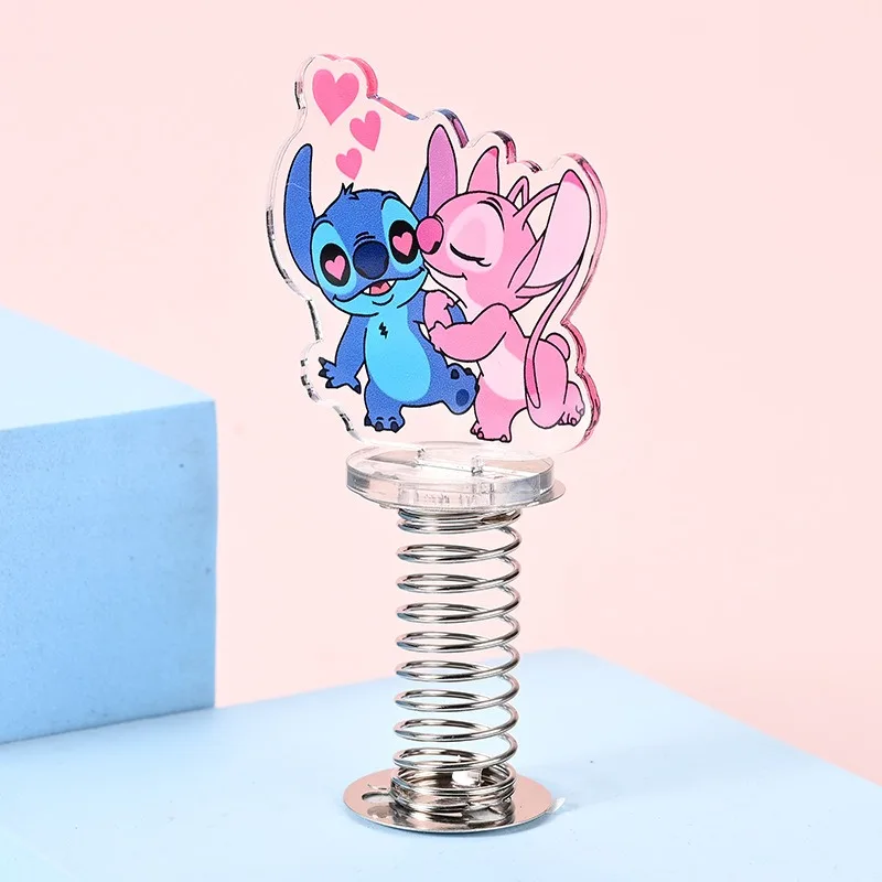 8 stücke Stich Acryl doppelseitige Frühling Schaukel Musik Auto Desktop Ornament Cartoon Emoticon Paket Stand Up Dekoration Geschenk