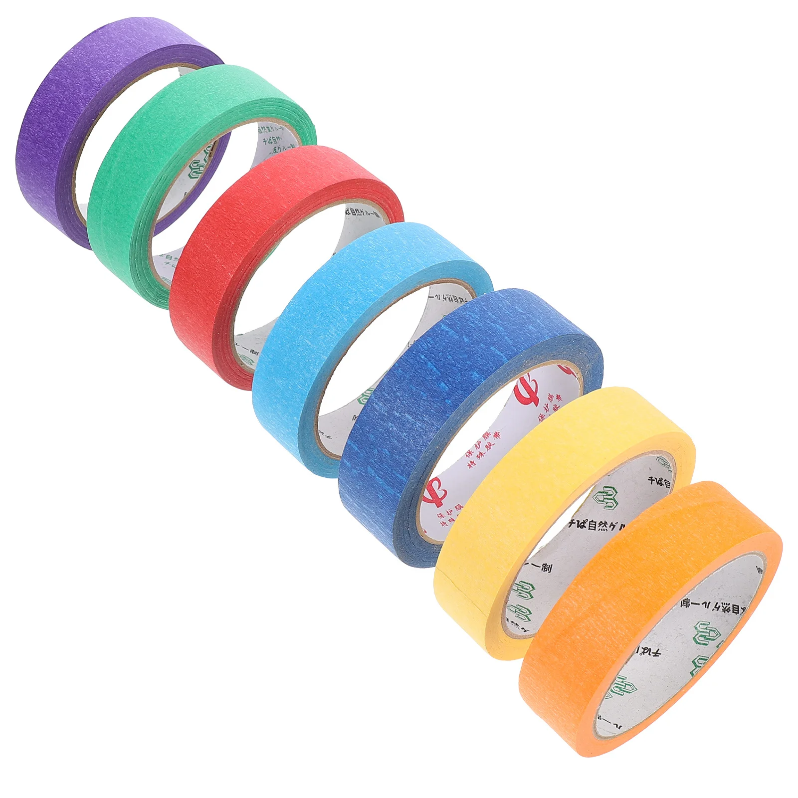 7 لفات من أشرطة الإخفاء الملونة النابضة بالحياة لصياغة اللوحة والكتابة على أسطح مختلفة ولا بقايا وسهلة الاستخدام