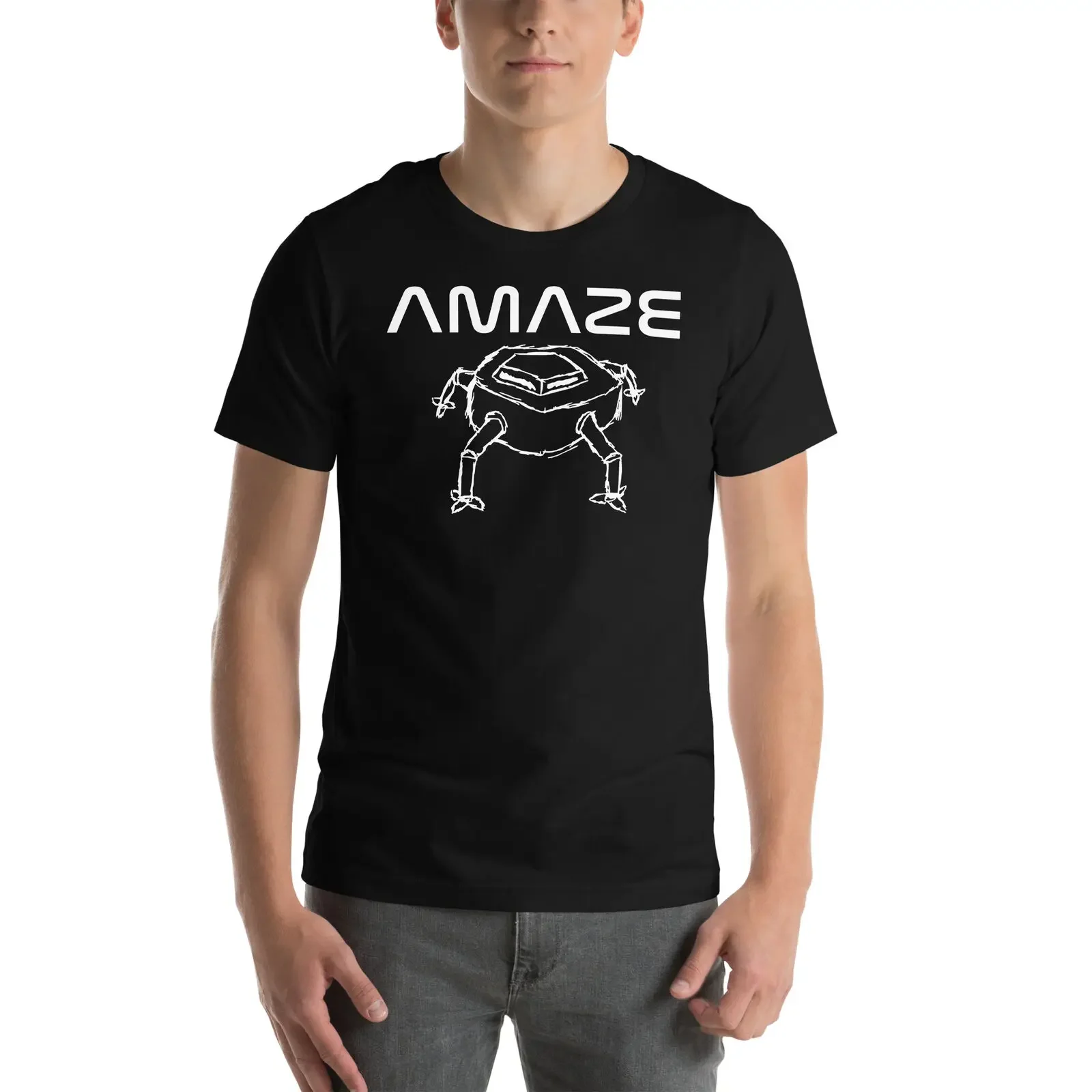 

Забавная графическая футболка с надписью AMAZE Project, град, Мэри, футболка унисекс