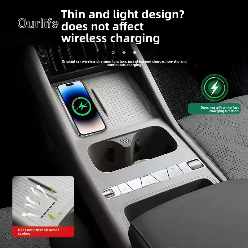 For  BYD Atto 3 2026  2027 Car Central Console Silicone Pad  Intelligent Driving Edition Anti-Slip Cover Interior Accessories