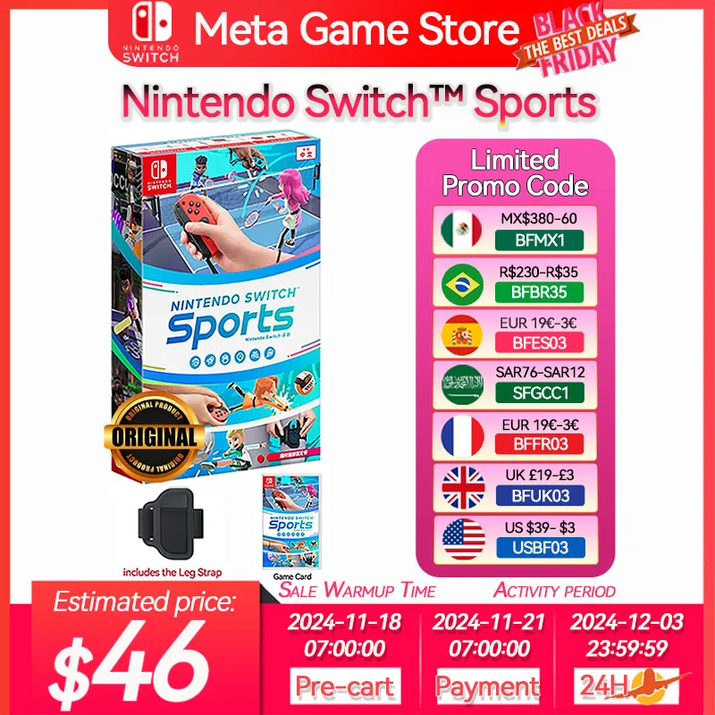 Nintendo Switch Sports Nintendo Switch Game Deals Physical with Leg-strap for Nintendo Switch OLED Switch Lite Switch Game Cards