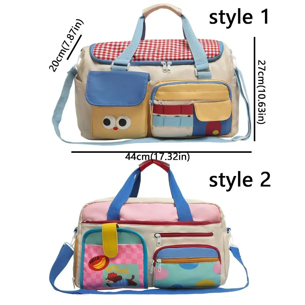 Large Capacity Dopamine Travel Bag Oxford Dedicated Shoe Compartment Gym Sports Tote Water-resistant Multiple Pockets