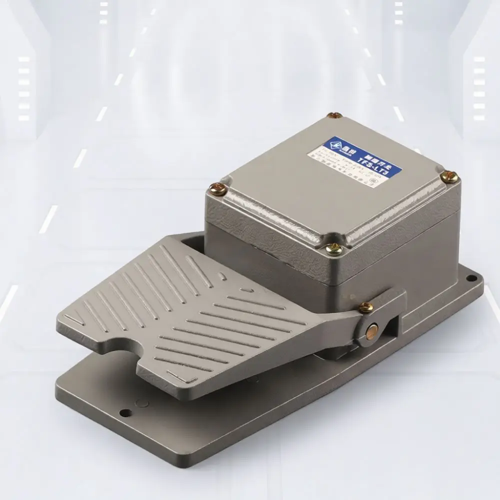Heavy Duty Double Foot Switch Aluminum TFS 201 Industrial Grade Pedal Controller For CNC Machine Tool Automatic Control