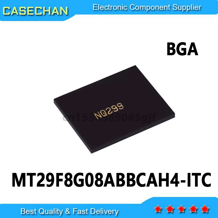 1pcs MT29F8G08ABBCAH4-ITC TR NQ299 BGA63 NAND Flash SLC 8G 1GX8 FBGA