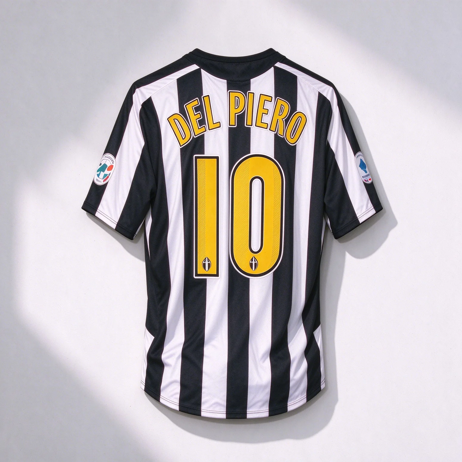 Retro Juventus Soccer Jersey Del Piero #10 Mens Vintage Classic Black White Football Shirt Streetwear