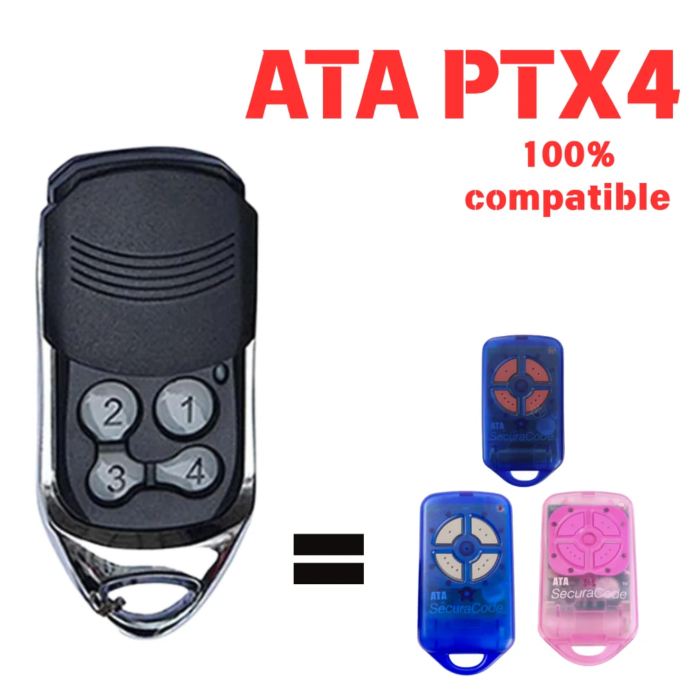 ATA PTX4 433.92MHz Remote Control Garage Door Opener 433MHz Rolling Code Compatible With ATA PTX-4 SecuraCode CRX-1 CRX-2 AM