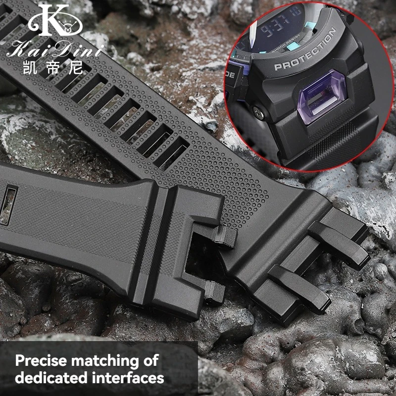 اكسسوارات الساعة ل كاسيو GBA-900 الرجال حزام الرياضة سوار مقاوم للماء GBA 900 الراتنج استبدال بولي TPU سيليكون حزام الساعات