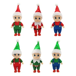 Kerst Mini Baby Elf Poppen Todder Elfen Overalls Vriendelijkheid Ambachtelijke Baby 'S Pop Speelgoed Decoratie Op De Plank Cadeau Voor Meisje Jongen Kind