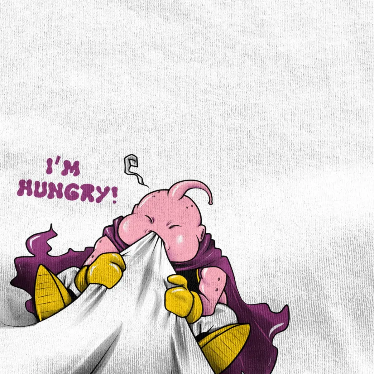 Men Women\'s Shirt Hungry Majin Buu Merchandise Novelty Pure Cotton Short Sleeve T Shirt Crewneck Clothes Birthday Present