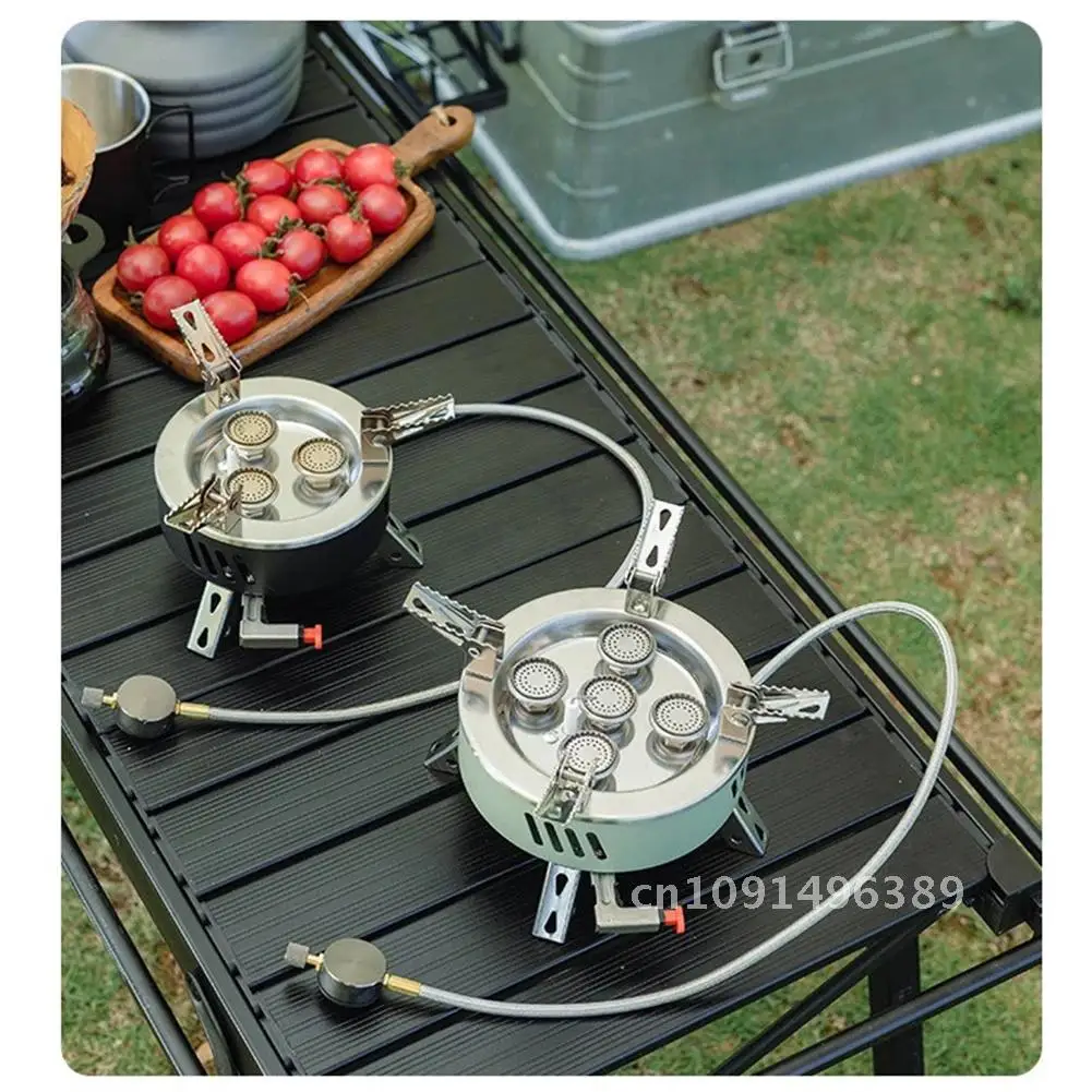 Outdoor Camping Gas Heater Stove Outdoor Strong Fire Camping Stove With 23inch Hose Zipper Bag Portable Camping Gas Stove