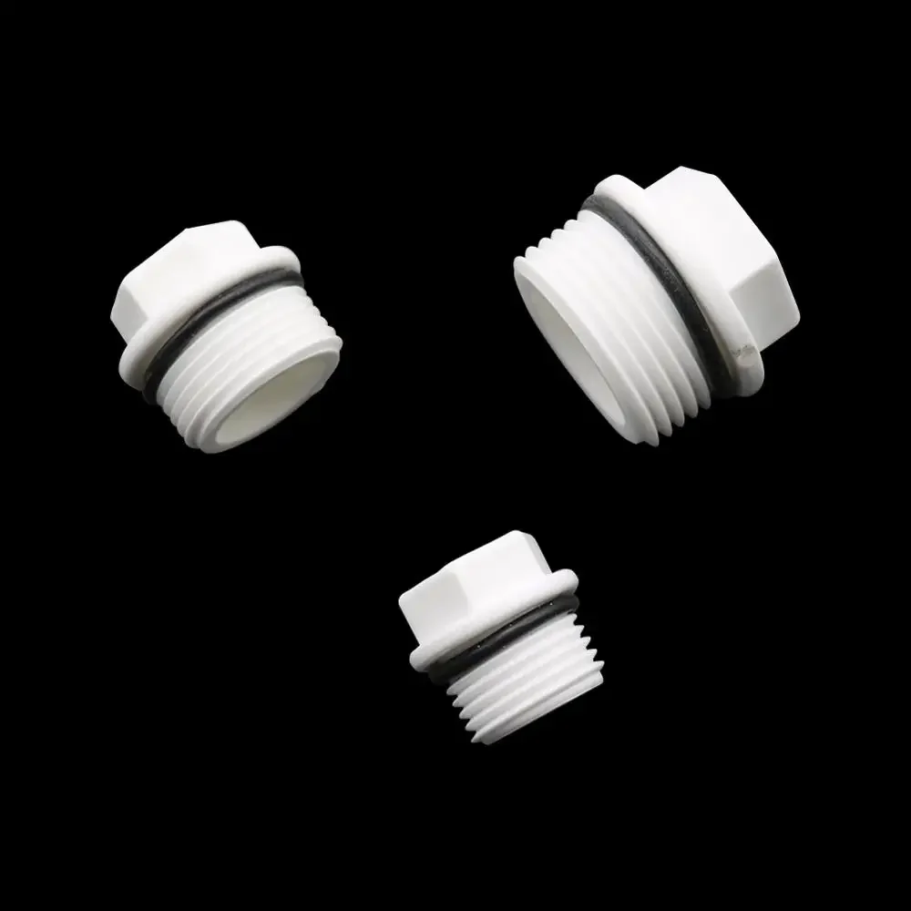 1/2'' 3/4'' 1" Male Thread End Plug With Seal Ring PC Plastic External thread End Caps Plumbing Pipe Fittings 1 Pc