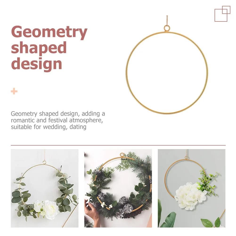 

Metal Wedding Decorations Artificial Floral Hoop Hanging Flower Circle Wreath Lace Supplies Making