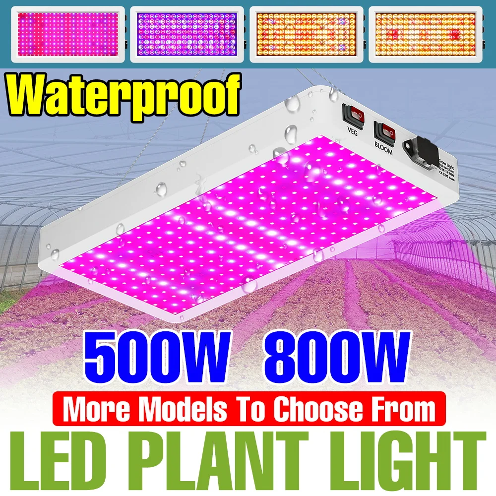 

800W LED Grow Lights AC100-277V Full Spectrum Indoor Hydroponics Cultivation Plant Lamp Greenhouse Tent Tomato Vegs Fill Lamps