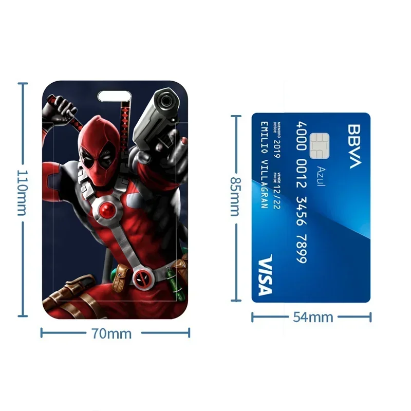 Deadpool & Wolverine Card Holder with Lanyard Keychain Bus Card Case Neck Strap Card Protectors Badge ID Credential Holder Gifts