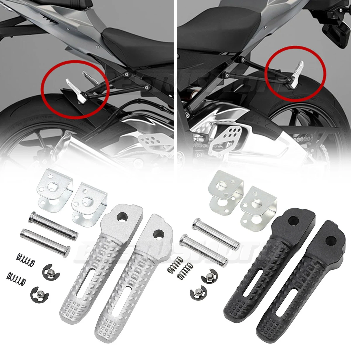 

Motorcycle Rear Footrests Foot Pegs For BMW S1000R 2016-2020 S1000RR 2009-2022 HP4 K42 2011-2014 R Nine T Pure Urban 2016-2022