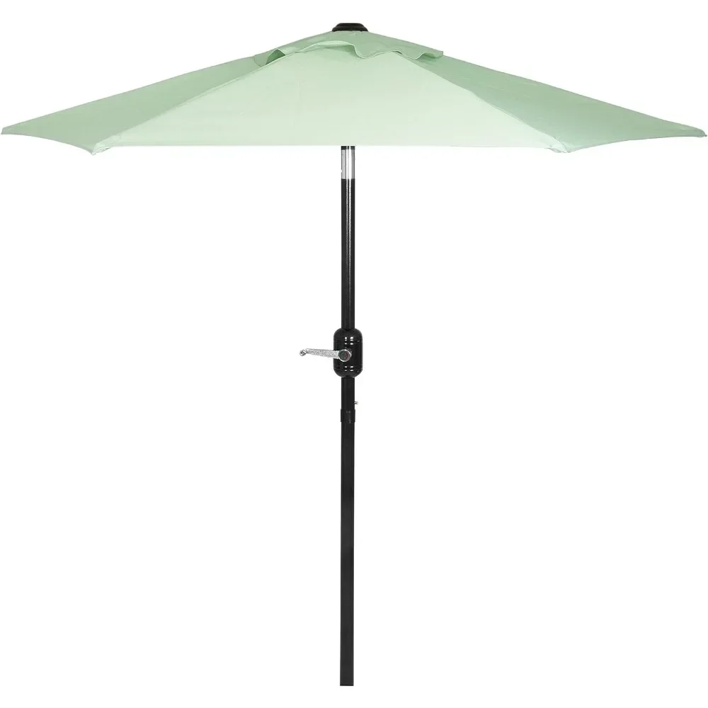 

6 Ft Outdoor Patio Umbrella, Easy Open/Close Crank and Push Button Tilt Adjustment, Market Umbrellas