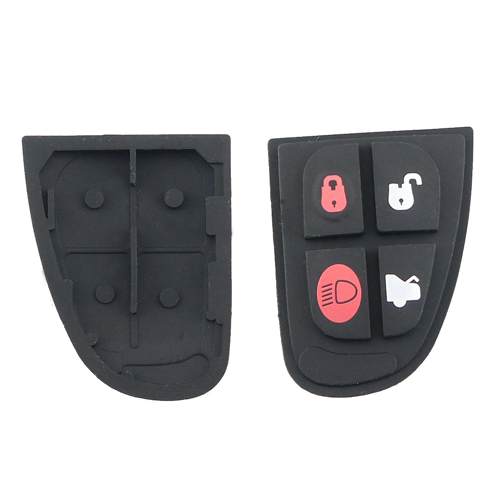 Remote Car Key Shell For Jaguar X-Type S-Type XJ XJR XKR XF XK XJ8 E 1999-2009 Smart Key Case No Logo 4 Botton Rubber Pad Uncut