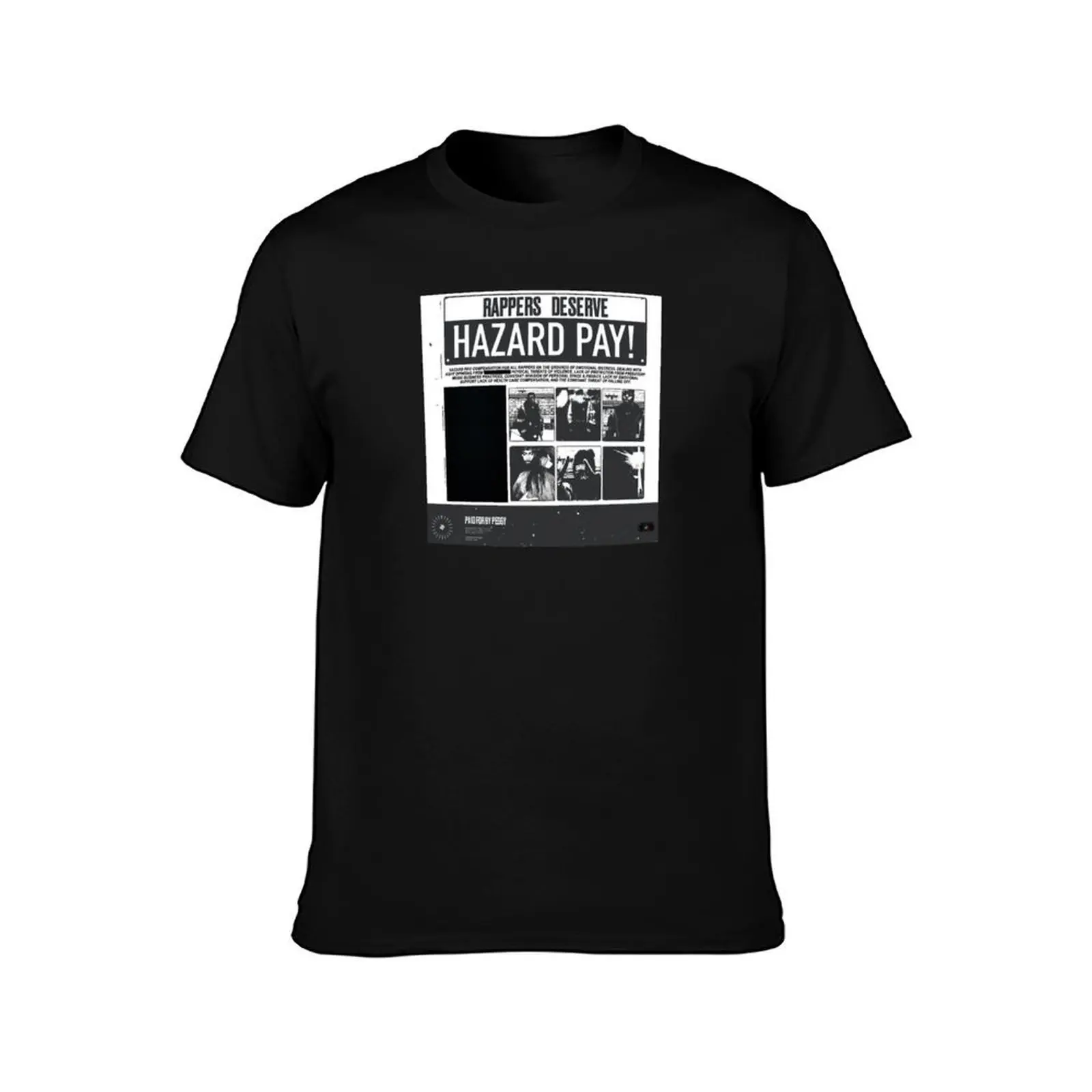 JPEGMAFIA HAZARD DUTY PAY! T-Shirt, Summer Casual Cotton Tee, Oversized Streetwear Tops, Vintage Graphic Print, Unisex Men Women