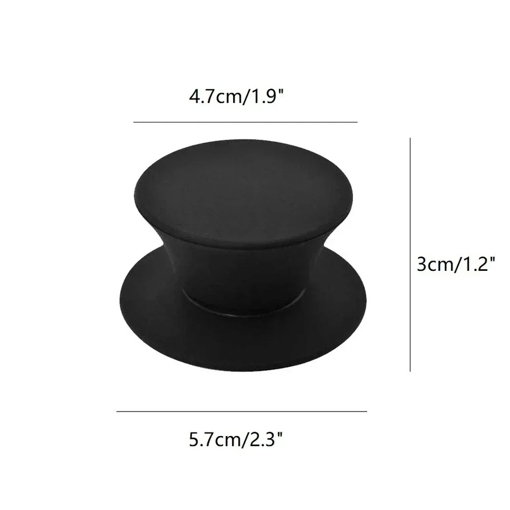 2PC Pot Lid Knob Silicone Universal Pot Handle Replacement Kitchen Cookware Cover Knobs for Pan Lid Black kitchen accessories co