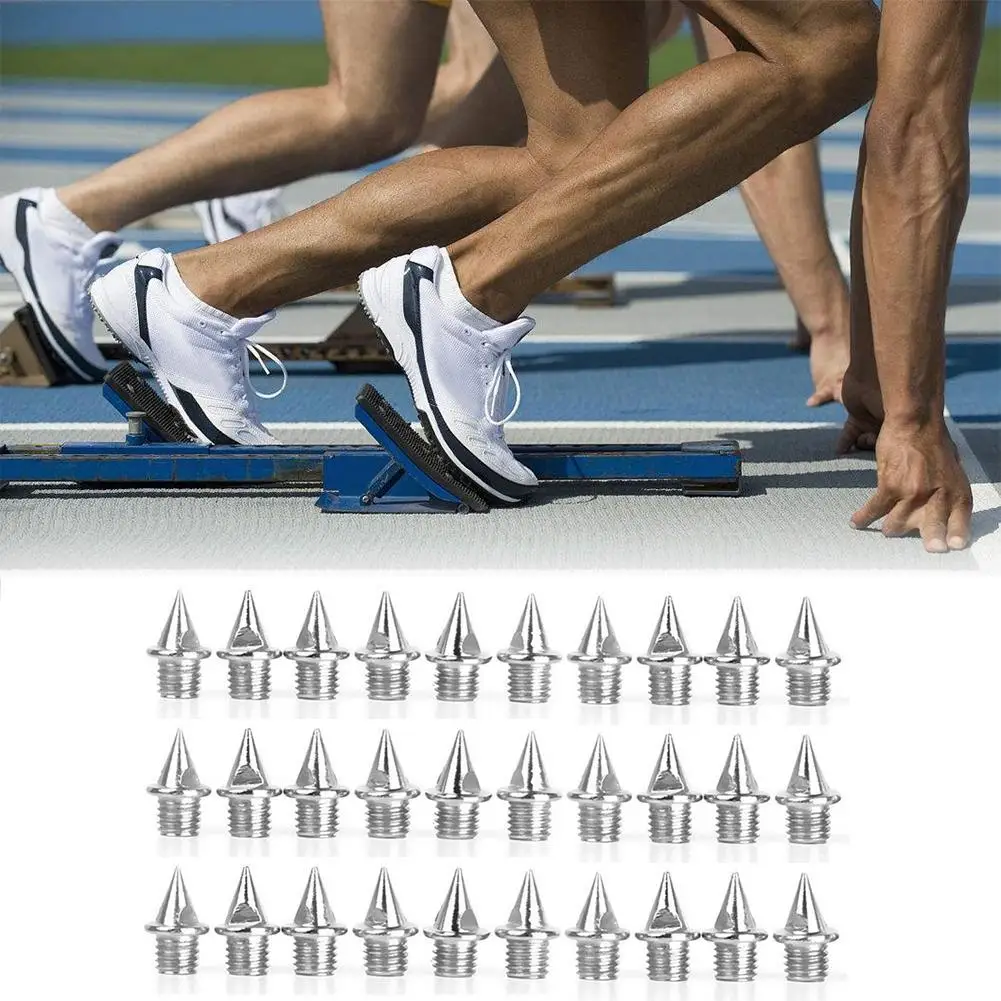 30pcs Durable Silver Athletic Replacement Running Shoes Spikes Field Shoe Track Studs Xmas Steel And Tree 7mm Track Short