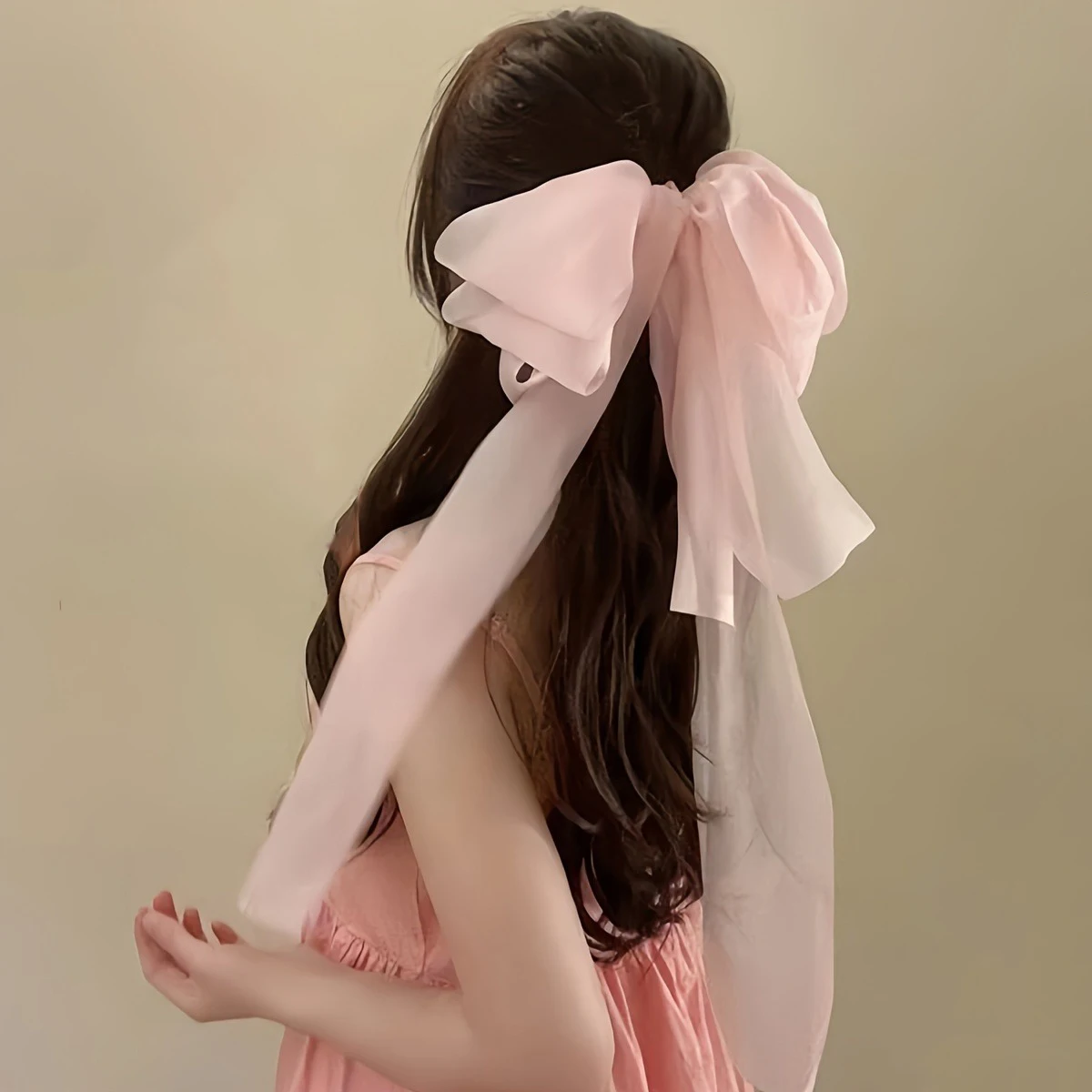 

Заколка-краб с большим бантом для высоких хвостов, стильная заколка-зажим для волос, аксессуар для девочек и женщин, 1 шт.