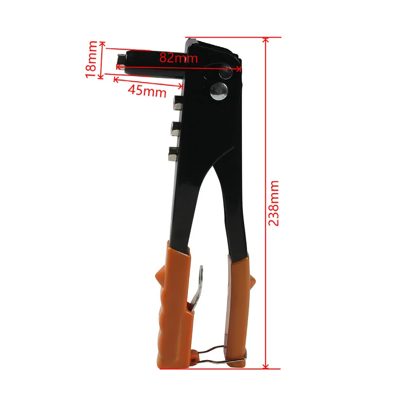 Heavy Duty Industrial Steel Single Handle Rivet Gun Kit with Pop Rivets for DIY Decoration and Secure Fastening Projects