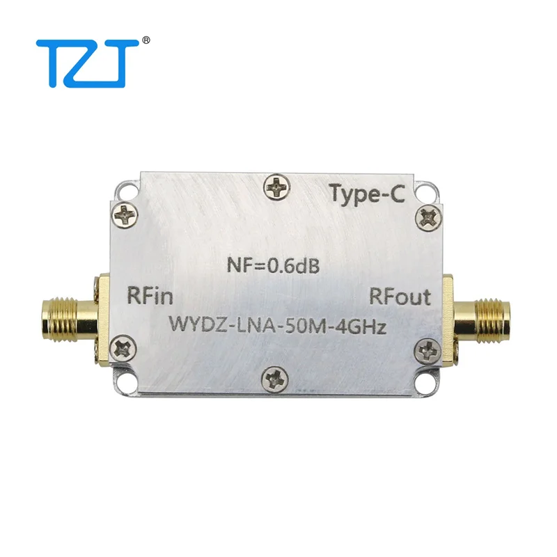 TZT 0.05-4GHz RF Amplifier Low Noise Amplifier LNA Amplifier Noise Figure 0.6DB For GPS Beidou Receivers