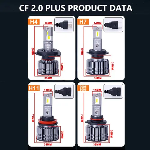 OSRAM LED H4 H7 H11 CF2.0 Plus Car Headlight HB3 HB4 80W Power 12/24V High Low Beam 6000K Bright White Upgarde Lamps Fog Light - Image 6