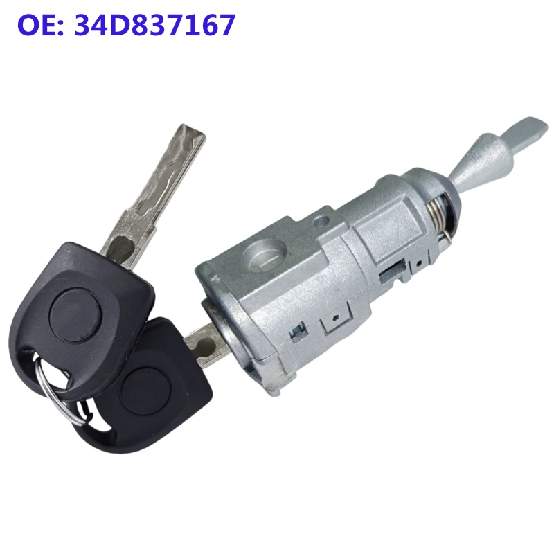 

XIEAILI OEM OE: 34D837167 Car Left Door Lock Cylinder Auto Lock Cylinder Barrel For Vw New Santana Jetta With 2Pcs Key