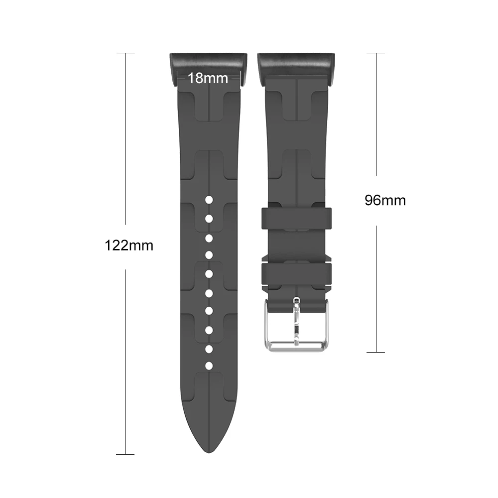 For Fitbit Charge3 Charge4 Charge5 Woven Pattern Silicone Watch Strap Quick Release Soft Lightweight Smart Watch Band Man Woman