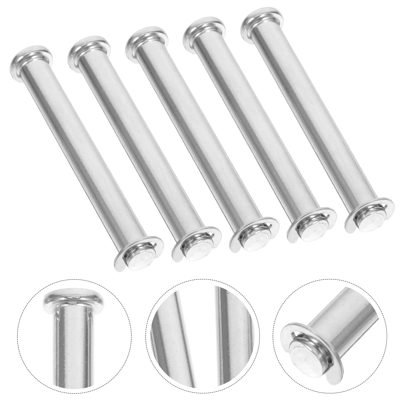 

5pcs Stainless Steel Pallet Rack Flat Head Groove Cylinder Positioning Pin Retaining Rings M10X80 Durable Heavy Duty Drop Pin