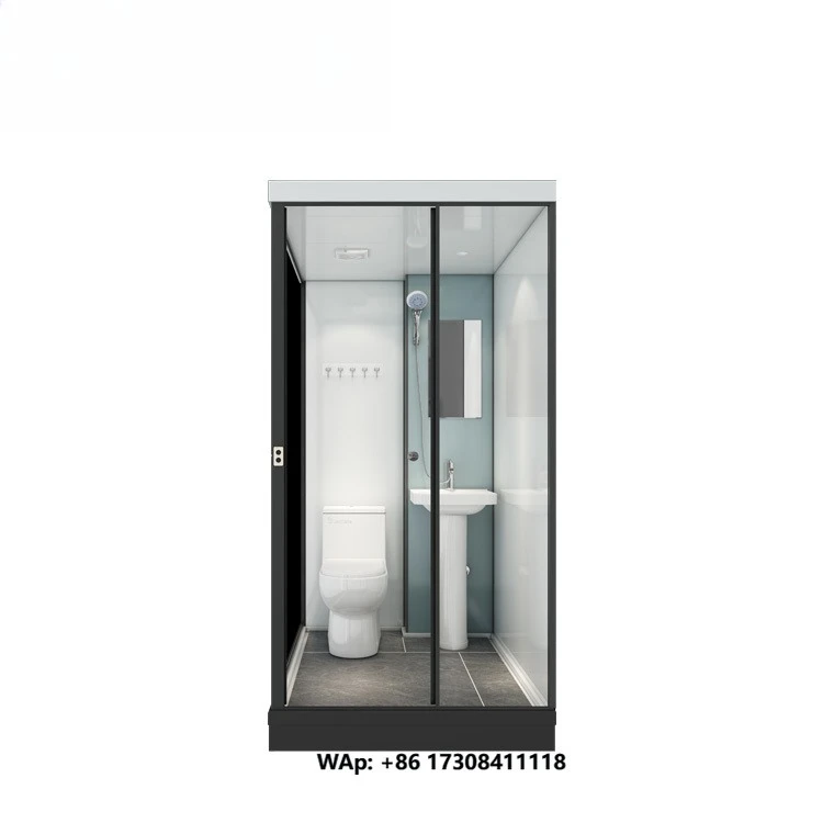 YEETE Prefab All-in-One Sliding Shower Room Modular Bathroom Pod Aviation Aluminum Tempered Glass LED Soft Closing Complete Set
