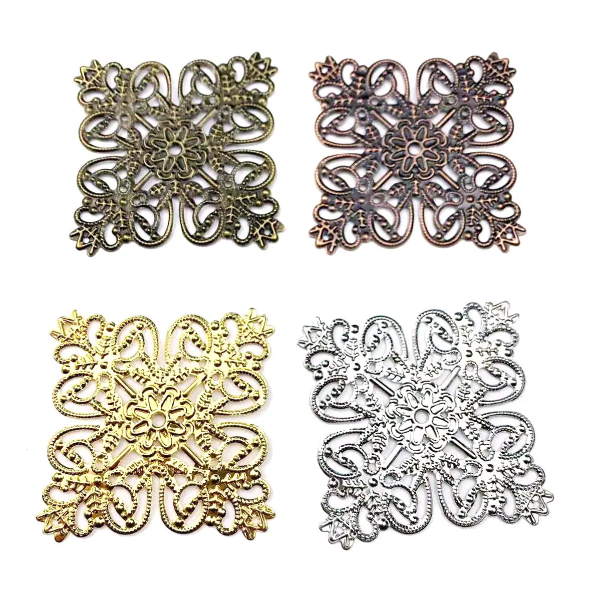 200-connecteurs-carres-multicolores-enfiles-floraux-embellissements-metalliques-56-mm-pour-accessoires-de-coiffure-vetements-et-artisanat-diy