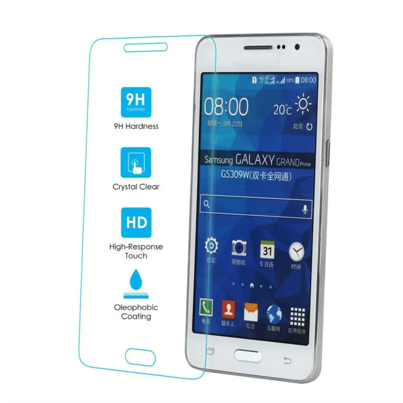 Vidro temperado de segurança 9h para samsung galaxy grand prime g530f g530h g531h g531f g5308 protetor de tela película protetora